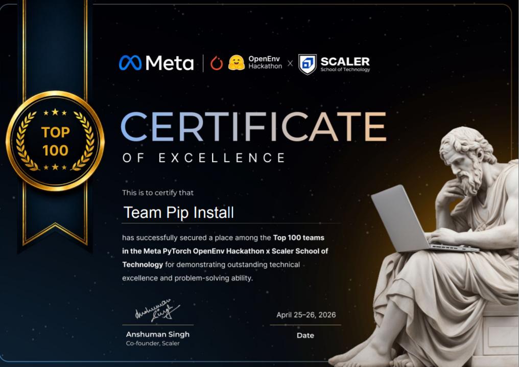 Certificate of Excellence certificate